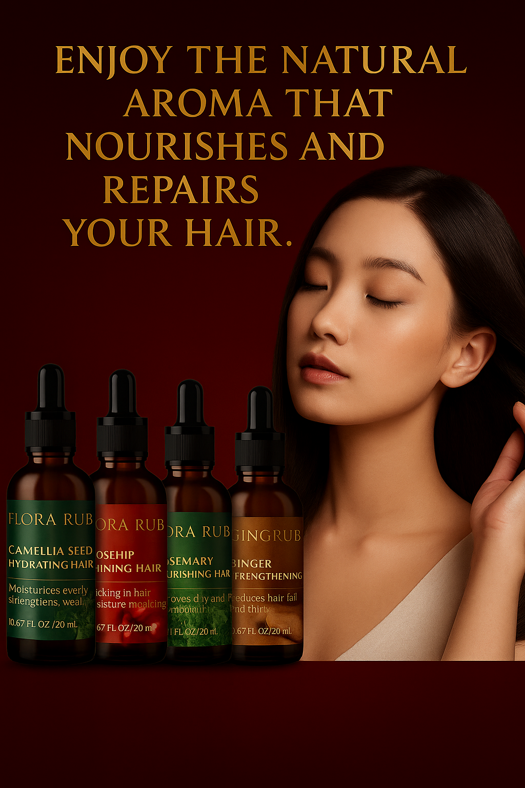 SOLÉNOIR Hair Boosting Essential Oils (20mL) - Nourish, Strengthen, Repair, Grow