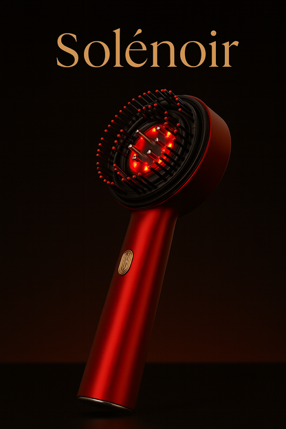 SOLÉNOIR™ Luxury LED Hair Growth Brush – Red Light Scalp Therapy Device